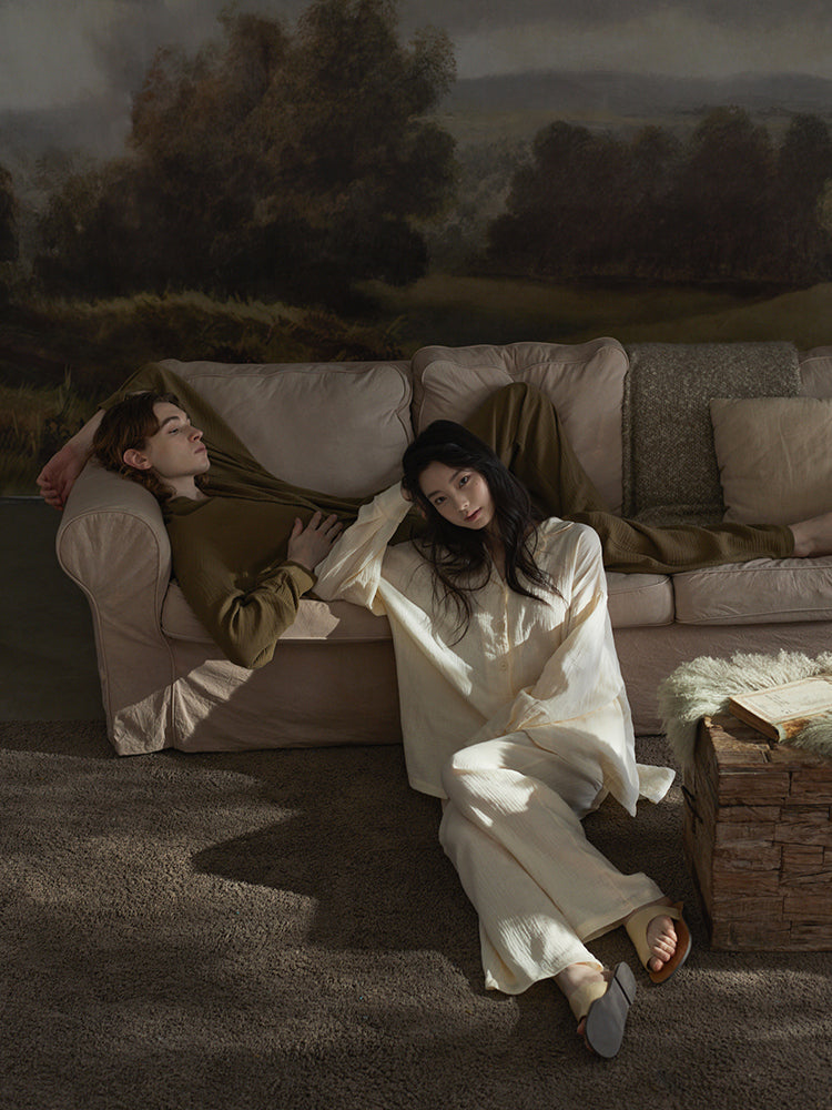 綿100%【高級ペアガーゼパジャマ】誕生 日 友達 結婚 祝い プレゼント